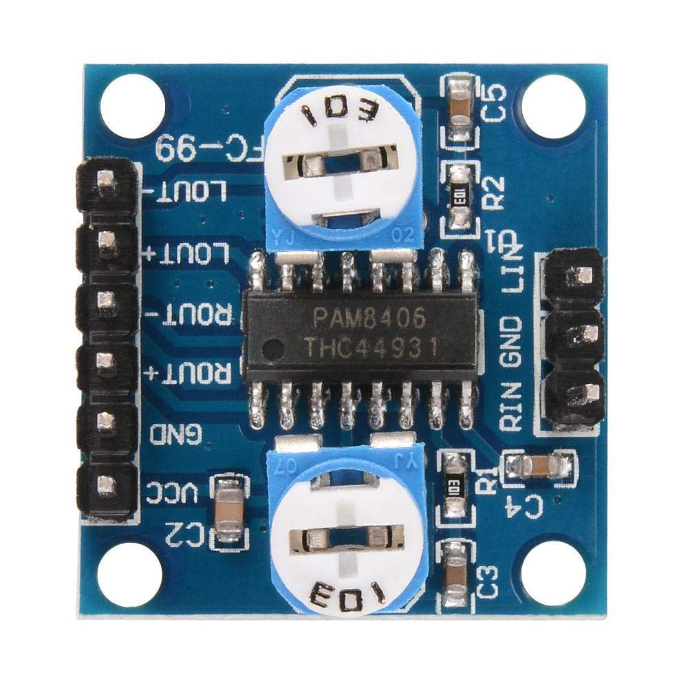 ماژول آمپلی فایر کلاس D استریو ۵ وات ۵ ولت (PAM8406)
