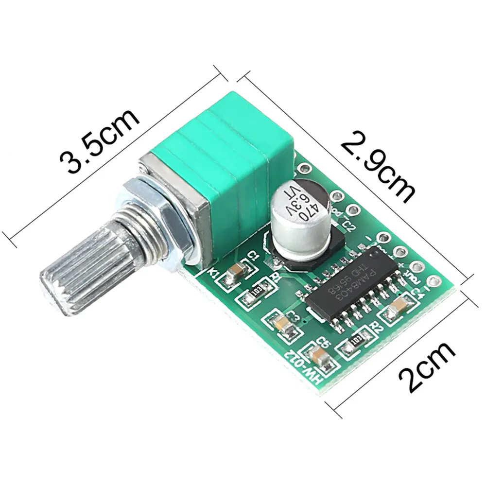 ماژول آمپلی فایر استریو ۳ وات ولوم دار HW-012