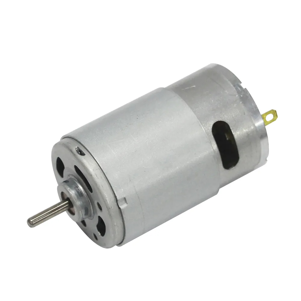 موتور 555 دو سر بلبرینگی ولتاژ 12V تا 24V دی سی (پروانه دار)