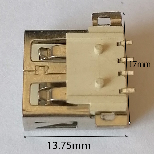 مادگی USB افقی SMD