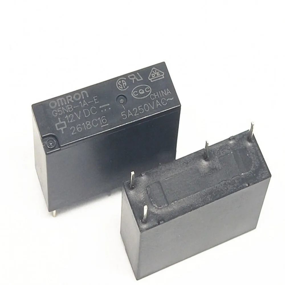 رله 12 ولت 5 آمپر 4 پایه باریک (G5NB-1A-E OMRON)